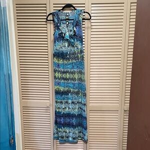 Sleeveless Multicolor Maxi Dress